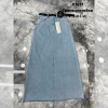 j4-7617 Юбка женская джинсовая трапеция, S-XL, стрейч, 1 пачка (4 шт)