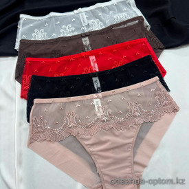 b16-6561-1 Acousma Трусики женские с кружевной вставкой, XL-2XL, 1 пачка (6 шт) b16-6561-1 Acousma Трусики женские с кружевной вставкой, XL-2XL, 1 пачка (6 шт)