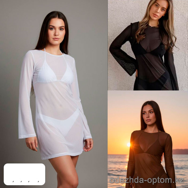 z4-K01 Пляжная женская туника, XS-L, 1 пачка (4 шт) z4-K01 Пляжная женская туника, XS-L, 1 пачка (4 шт)