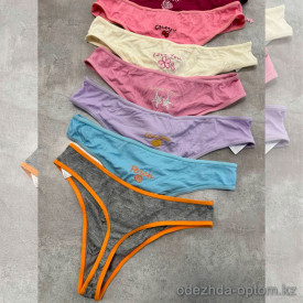 b13-9060 Трусики женские стринги, S-XL, 1 пачка (25 шт)