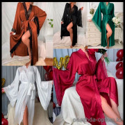 b5-336-3 Халат женский однотонный, S-L, 1 пачка (3 шт)