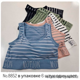 b4-8852-1 Топ женский в полоску, стандарт, 1 пачка (6 шт)