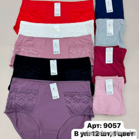 b6-9057-1 Трусики женские однотонные, большие размеры, 3XL-5XL, 1 пачка (12 шт)