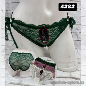 b5-4282 Bepapa Трусики женские кружевные, M-XL, 1 пачка (6 шт)