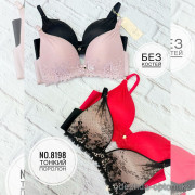 b5-8198 Бюстгальтер женский на тонком поролоне без косточки, чашка B, 1 пачка (6 шт)