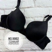 b5-9002 Бюстгальтер гладкий на тонком поролоне, чашка В, 1 пачка (6 шт)