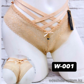 b5-W-001 Masdana Трусики женские гипюровые, M-XL, 1 пачка (6 шт)
