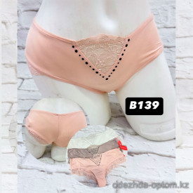 b5-b139 Трусики женские с кружевом, M-XL, 1 пачка (6 шт)