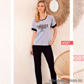 e1-4507 Комплект женской домашней одежды, S-XL, cotton, 1 пачка (4 шт)
