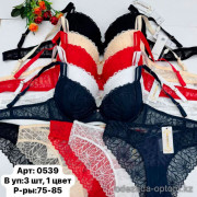 b6-0539-1 Miss Wicasa Комплект нижнего белья: бюстгальтер и трусики, чашка B, 1 пачка (3 шт)