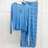 b15-1067 Комплект женской пижамы: кофта и штаны, XS-2XL, 1 пачка (3 шт)