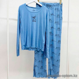 b15-1067 Комплект женской пижамы: кофта и штаны, XS-2XL, 1 пачка (3 шт)
