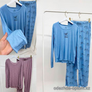 b15-1068 Комплект женской пижамы для полных дам: кофта и штаны, 3XL-4XL, 1 пачка (2 шт)