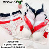 b6-0919 Miss Wicasa Комплект кружевного нижнего белья: бюстгальтер с наполнителем и трусики, чашка B, 1 пачка (3 шт)