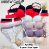 b6-1122-2 Miss Wicasa Комплект кружевного нижнего белья: бюстгальтер пуш-ап и трусики, чашка B, 1 пачка (3 шт)
