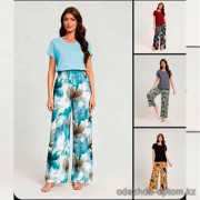 b15-1159 Комплект женской пижамы: футболка и штаны, стандарт, 1 пачка (3 шт)