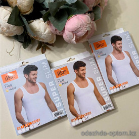 d7-1100 ilke Майка мужская с широкими лямками однотонная, 1 пачка (6 шт)