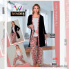 e1-2102 Miss WONDER Life Комплект женской домашней одежды: майка, халат и штаны, стандарт, cotton, 1 шт