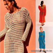 b15-480 Пляжная женская туника сетка, S-L, 1 пачка (3 шт)