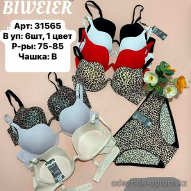 b6-31565-1 Biweier Бюстгальтер с наполнителем и корректором, чашка B, 1 пачка (6 шт)