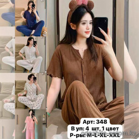 b6-348 Комплект женской одежды для сна: кофта и штаны, M-2XL, 1 пачка (4 шт) b6-348 Комплект женской одежды для сна: кофта и штаны, M-2XL, 1 пачка (4 шт)