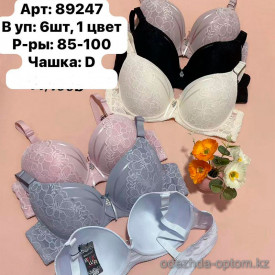 b6-89247 Biweier Бюстгальтер кружевной, чашка D, 1 пачка (6 шт)