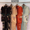 w1-6301 Костюм женский двойка: кофта на молнии с капюшоном и штаны, большие размеры, 50-56, 1 пачка (4 шт)