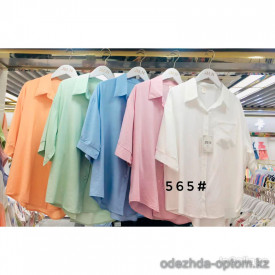w35-565 Рубашка женская однотонная, стандарт, 1 шт
