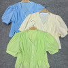 w25-0892 Рубашка женская с короткими рукавами однотонная, стандарт, 1 шт