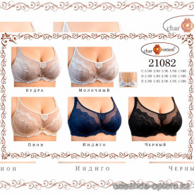 b8-21082 CharmWomen Бюстгальтер без поролона кружевной, чашка D, 1 пачка (6 шт) b8-21082 CharmWomen Бюстгальтер без поролона кружевной, чашка D, 1 пачка (6 шт)