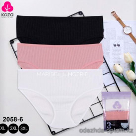 b5-2058-6 Koza Underwear Трусики женские: комплект тройка, XL-3XL, 1 пачка (3 шт)