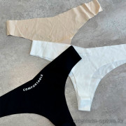 b13-641 Трусики женские однотонные стринги, S-L, 1 пачка (18 шт)