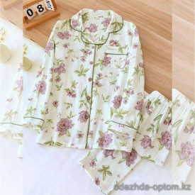 b16-5303 Комплект женской пижамы: рубашка и штаны, большие размеры, 2XL-4XL, 1 пачка (3 шт)
