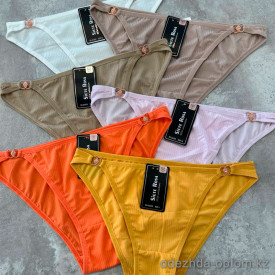 b13-829 Трусики женские однотонные, M-XL, 1 пачка (12 шт)