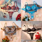 b13-23243 Комплект кружевного нижнего белья: бюстгальтер и трусики, S-L, 1 пачка (3 шт)