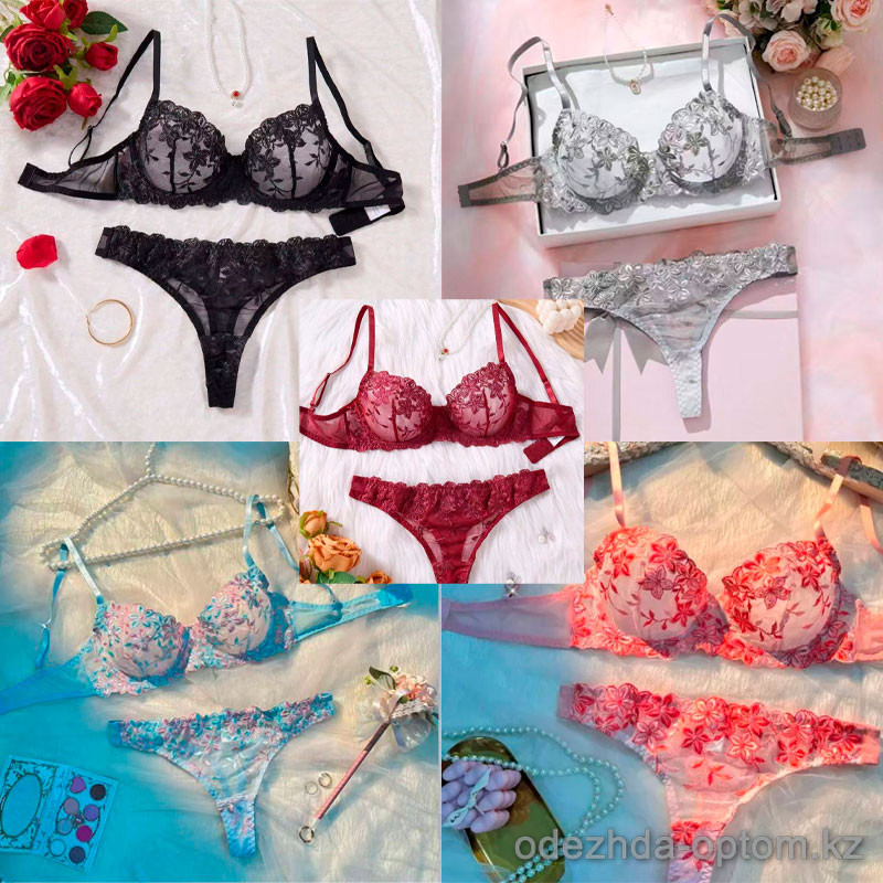 b13-24034 Комплект кружевного нижнего белья: бюстгальтер и трусики, S-L, 1 пачка (3 шт) b13-24034 Комплект кружевного нижнего белья: бюстгальтер и трусики, S-L, 1 пачка (3 шт)