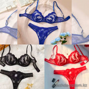 b13-24128 Комплект кружевного нижнего белья: бюстгальтер и трусики, S-L, 1 пачка (3 шт)