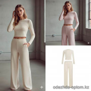 b15-CK70 SKIMS Комплект женской пижамы: кофта и кюлоты, S-L, 1 пачка (3 шт)