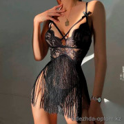 b16-5914 Пеньюар женский полу-прозрачный, M-L, 1 пачка (2 шт)