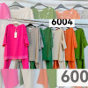 w1-6004 Костюм женский двойка: кофта с короткими рукавами и штаны, большие размеры, 50-56, 1 пачка (4 шт)