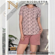 b4-45012 Nicoletta Комплект женский домашней одежды: футболка и шорты, S-XL, 1 пачка (4 шт)