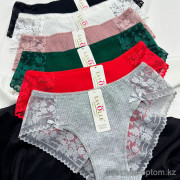 b16-5201-1 Lavolle Трусики женские однотонные кружевные, XL-3XL, 1 пачка (12 шт)