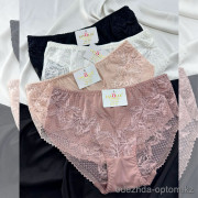 b16-8037-1 Lavolle Трусики женские однотонные кружевные, XL-3XL, 1 пачка (12 шт)