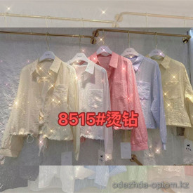 w22-8515 Рубашка женская однотонная в комплекте с майкой, стандарт, 1 шт