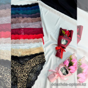 b16-6286 Acousma Трусики женские с кружевом, M-2XL, 1 пачка (6 шт)