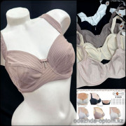 b5-21020 CharmWomen Бюстгальтер однотонный в рубчик с широкими лямками, 1 пачка (6 шт)