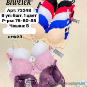 b6-73248 Biweier Бюстгальтер кружевной с пуш-ап, чашка B, 1 пачка (6 шт)