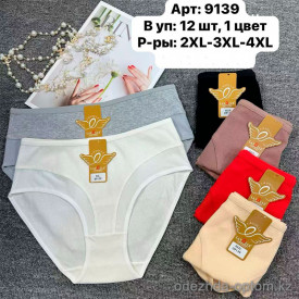 b6-9139 Lavolle Трусики женские однотонные, большие размеры, 2XL-4XL, 1 пачка (12 шт)