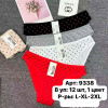 b6-9338-1 Трусики женские с принтом, L-2XL, 1 пачка (12 шт)