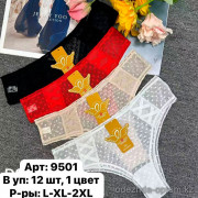b6-9501 Lavolle Трусики женские однотонные, L-2XL, 1 пачка (12 шт)